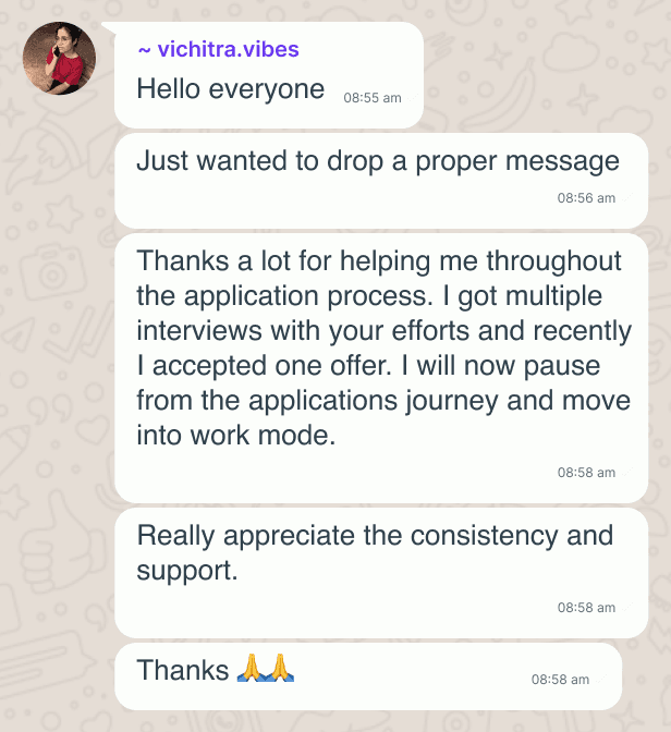 Testimonial screenshot