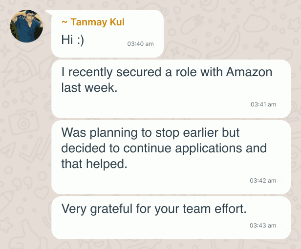 Testimonial screenshot