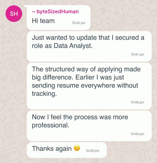Testimonial screenshot