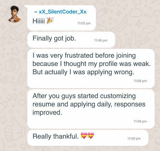 Testimonial screenshot