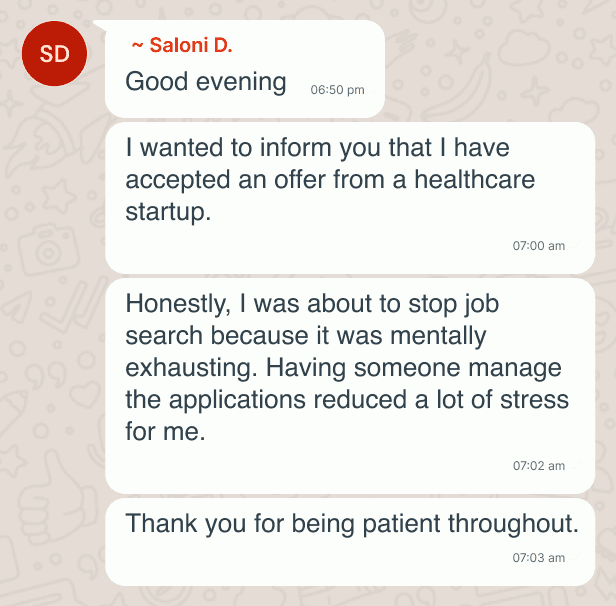 Testimonial screenshot